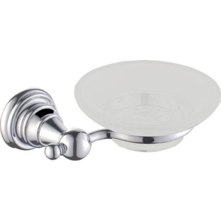 Мыльница DIAMOND стеклянная, настенная, хром, Sapho, артикул 1317-02