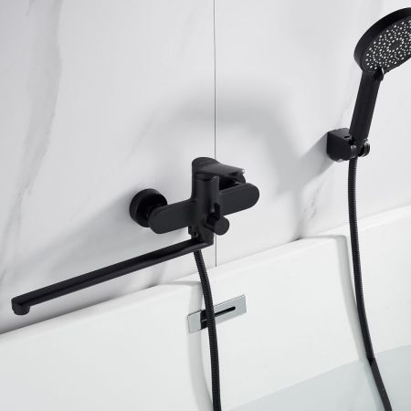 Смеситель для ванны Shevanik S4322H, черный