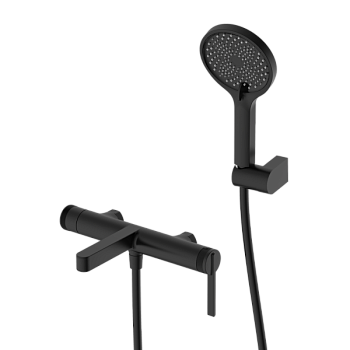 Смеситель для ванны с душем DQ Bonn короткий излив черный (DA1703205)