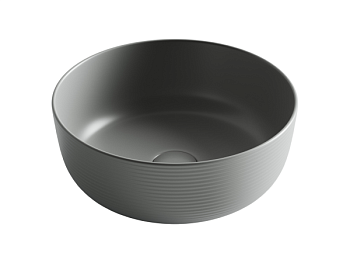 Раковина накладная круглая Элемент (Element) 356x356x135, цвет антрацит матовый