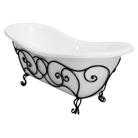 Ванна из искусственного камня Эстет Бостон 180x74 Белая