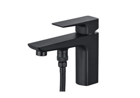 Смеситель врезной на борт ванны на 1 отв. AQUATEK, матовый черный AQ1044MB ВЕГА, артикул AQ1044MB