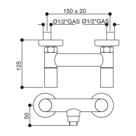 Bongio Aqua Смеситель для душа, цвет хром, артикул 40523CR00