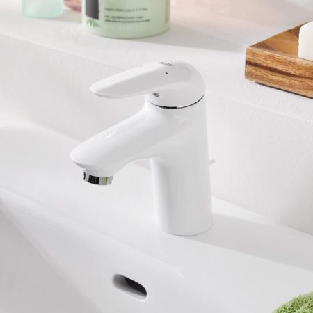 Смеситель для раковины GROHE Eurostyle с донным клапаном, белая луна (23707LS3)