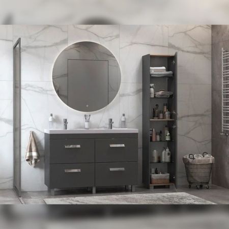 Пенал (40см) Velvex Orlando pn.ORL.40, графит, артикул pn.ORL.40 графит