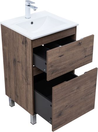 Тумба под раковину Aquanet Алвита New 50 напольная, дуб веллингтон табак, артикул 00344126