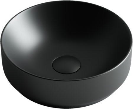 Умывальник чаша накладная круглая (цвет Чёрный Матовый) Element 355*355*125мм CN6007, артикул CN6007