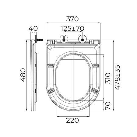 Крышка-сиденье для унитаза Terminus Классик 92S02W, белый, артикул 92S02W