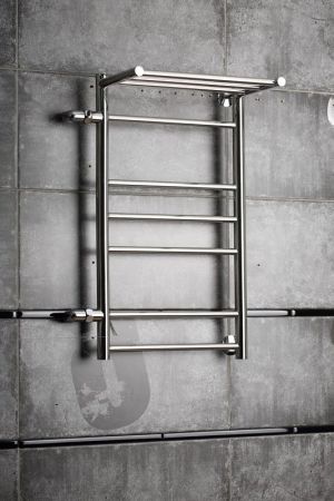 Водяной полотенцесушитель Тругор Аспект 3 П ПМ L 80x50 с полкой Хром, артикул Аспект3/ПМ508050Плев