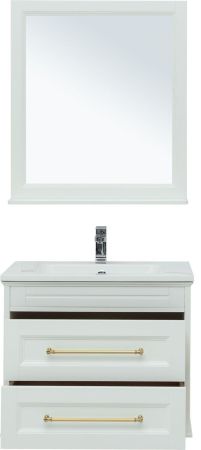 Мебель для ванной Aquanet Бостон М 80 белый (ручки золото, раковина Бостон), артикул 00281193