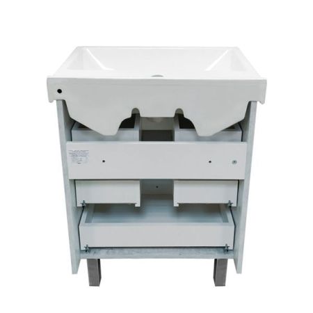 Тумба с раковиной Comforty Никосия 60Н 4142203 Дуб белый, артикул 4142203