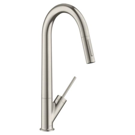 AX Starck Кухонный смеситель 270, с выдвижным душем, Eco, цвет  сталь