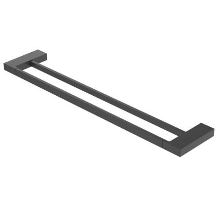 SLIDER-THD-60-NOP Полотенцедержатель двойной 60 см, исполнение черный матовый, артикул SLIDER-THD-60-NOP