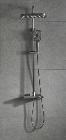 Душевая система с термостатом Rose R1896T-6, пепельный, артикул R1896T-6