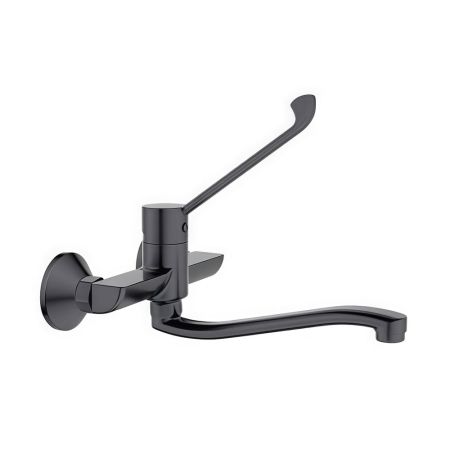 Смеситель для кухни с хирургической ручкой BELZ B79019-3, оружейная сталь