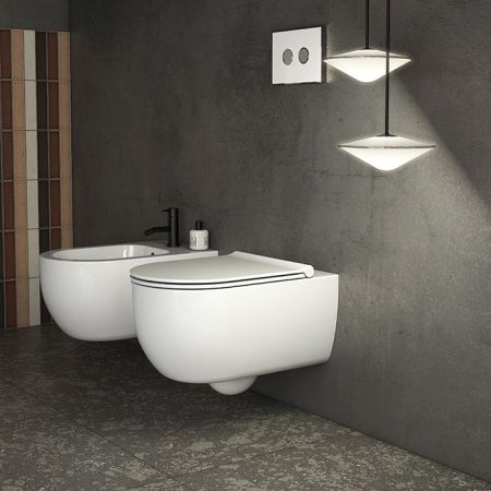 GLOBO Mode Биде подвесное  53х34 см, с 1 отв под смеситель, цвет белый, артикул MES09BI*1