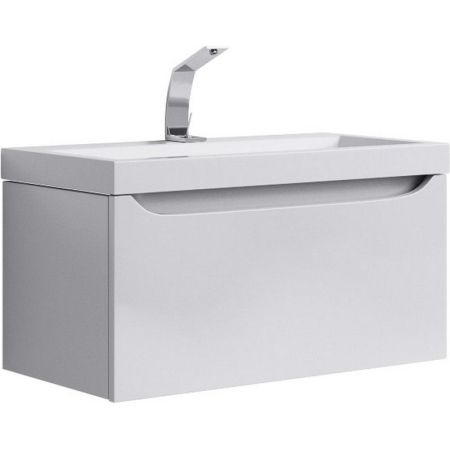 "Верона" Тумба под умывальник подвесная, цвет белый  Ver.01.08/W, ТМ «AQWELLA»
