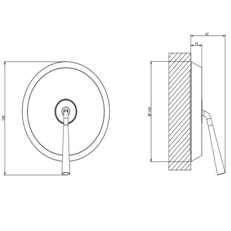 Gessi Cono Встраиваемый однорычажный смеситель на 1 выход, цвет: хром, артикул 45054#031