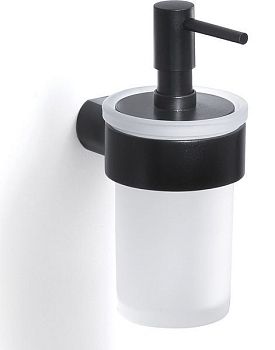 Gedy Pirenei, настенный стеклянный дозатор с пластиковой помпой, цвет черный матовый