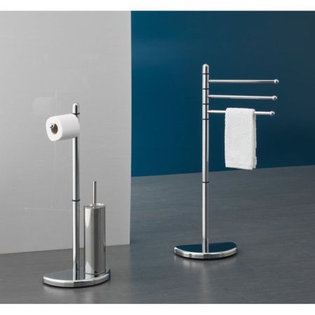 Стойка напольная HIBISCUS, с держателем для туалетной бумаги и ёршиком, хром, Sapho