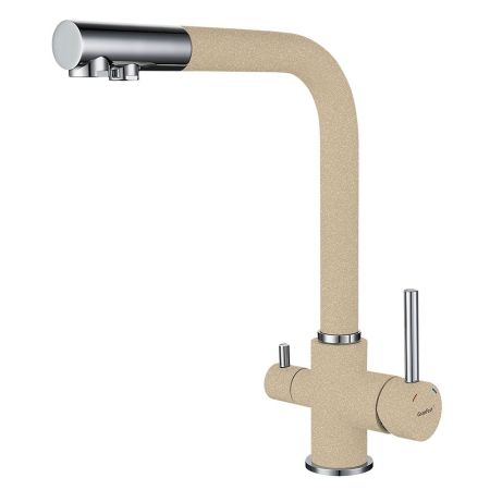 Смеситель для кухни с подключением фильтра GranFest 3611, кашемир, артикул 3611 кашемир