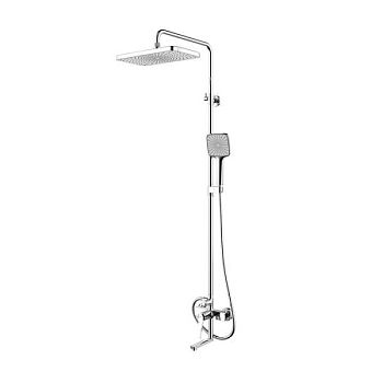 Душевая система с тропическим душем и изливом IDDIS Parker (PARSB3Fi06)