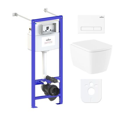 Комплект 6 в 1 Lavinia Boho Aveo Rimless 77050205, премиум с пластиковой клавишей, артикул 77050205