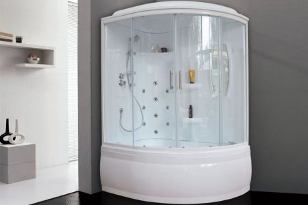 Душевая кабина Royal Bath  RB 140ALP-T (прозрачное) левая, артикул RB140ALP-T-L