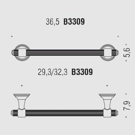Colombo Hermitag Полотенцедержатель 36.5 см, цвет: хром, артикул B3309.CR