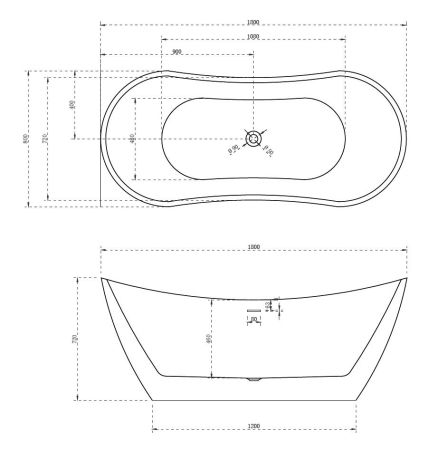 Акриловая ванна ABBER AB9322, артикул AB9322