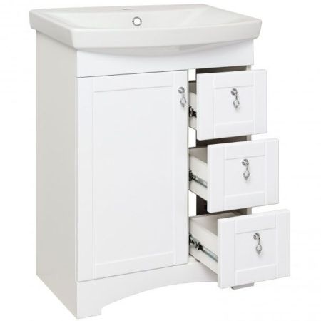 Тумба под раковину Runo Мерида 60 4620750028657 Белая, артикул 4620750028657