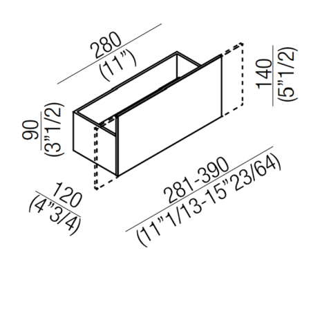 Agape Sen Полка или двойной держатель т/б, цвет: черный