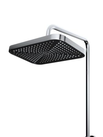DUE Душевая стойка со смесителем и изливом, оружейная сталь DUE-VSCM-GM, артикул DUE-VSCM-GM
