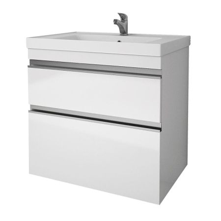 Тумба с раковиной подвесная/напольная Dreja Grace Plus 60 см, белый, артикул 99-0904-com