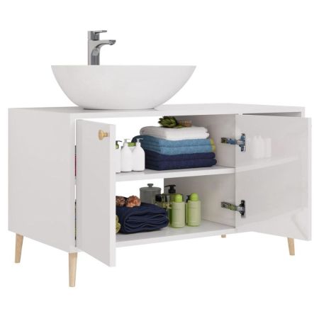 Тумба с раковиной напольная Dreja Luno 100 см, белый, артикул 99-2003-com