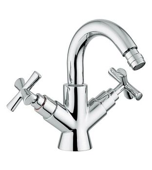 Emmevi Spirit New, двухвентильный смеситель (h21,5 см) для биде с поворотным изливом и донным клапаном, цвет черный матовый