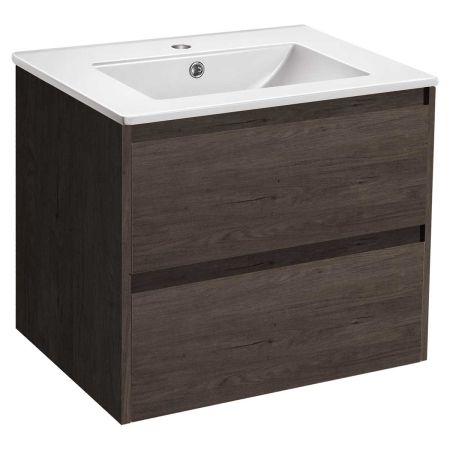 База под раковину Gio 600 подвесная, 2 выкатных ящика soft-close, R.Oak, артикул VMC-2G600RO