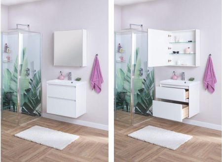 Мебель для ванной Aquanet Гласс 60 белый, артикул 00240458