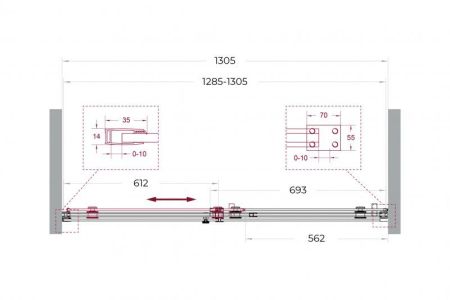 SOFT_CLOSE-2-BF-1-180-C-GM Душевая дверь, артикул SOFT_CLOSE-2-BF-1-180-C-GM