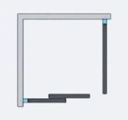 Дверь душевого уголка Radaway Idea Black KDJ 150 R профиль Черный стекло прозрачное, артикул 387045-54-01R