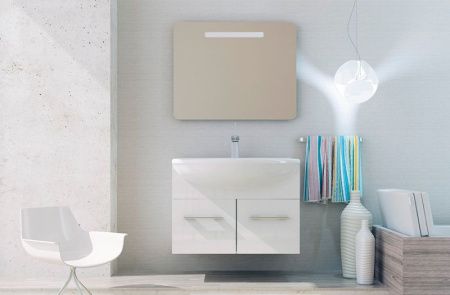 Зеркало SanVit Модерн 120 zmodern120 с подсветкой с кнопочным выключателем