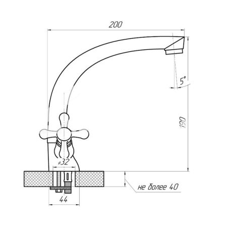 Смеситель для кухни Сантаком stOMEGA 4408, хром