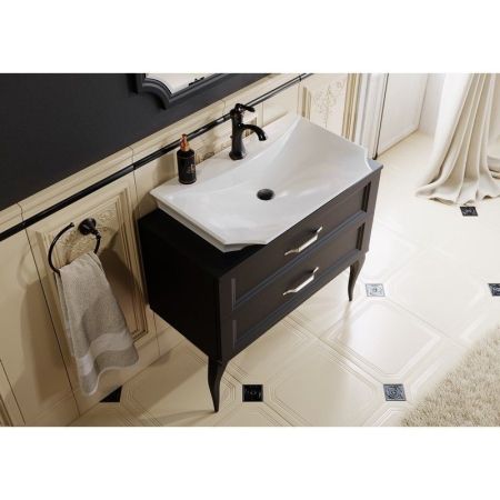 "LaDonna" тумба под умывальник, цвет черный LAD0108BLK, ТМ «AQWELLA»