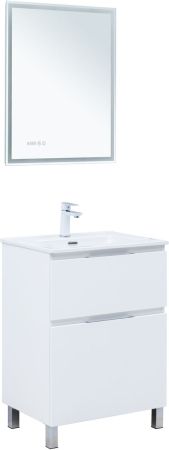 Тумба под раковину Aquanet Алвита New 60 напольная, белый матовый, артикул 00344132