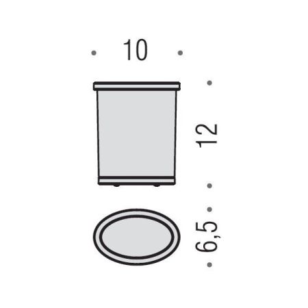 Colombo Land Стакан настольный, цвет: хром/матовое стекло, артикул B2841.CR-VAN