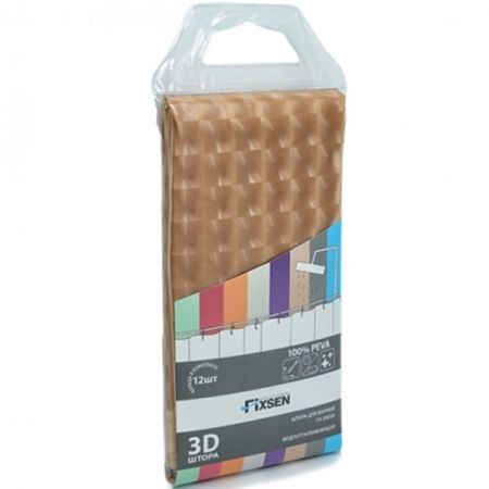 Штора для ванны Fixsen FX-3003A 180х180 Бежевая, артикул FX-3003A