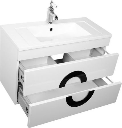 Тумба с раковиной De Aqua Форма 80 белый, артикул 00212699
