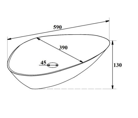 Умывальник Runo мебельный 60 треугольный TERZO (00-00001360), артикул 00-00001360