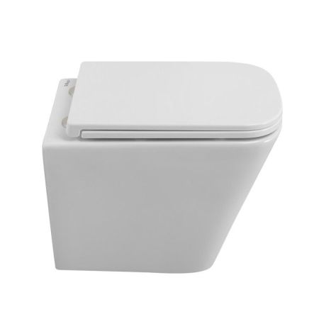 DUE Чаша унитаза подвесного c креплением и сиденьем дюропласт soft close BB3103CHR/SC, артикул BB3103CHR/SC