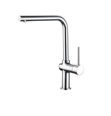 AQG METROPOL L, смеситель для кухни с прямым,круглым поворотным изливом цвет, хром
